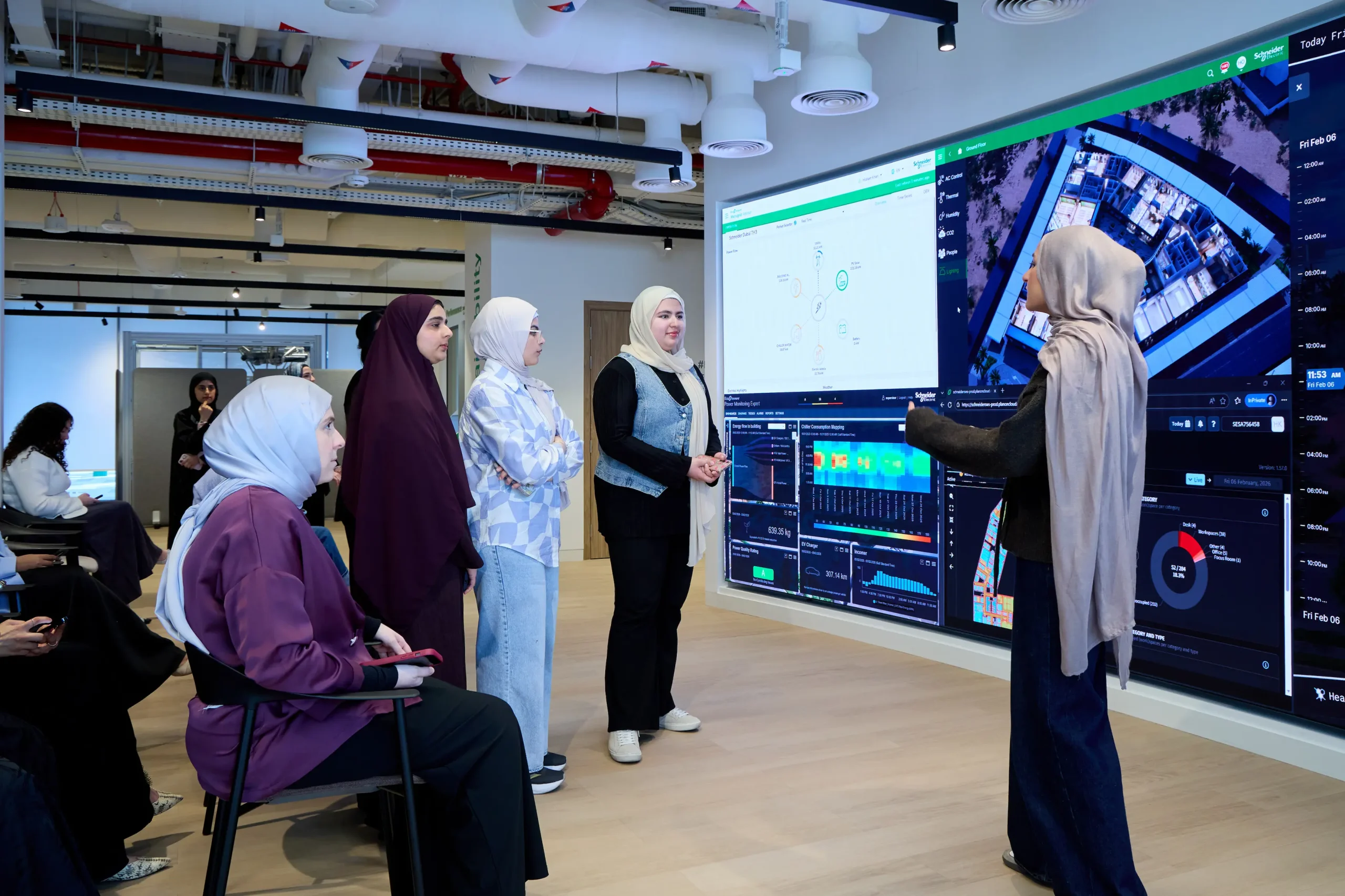Fem in STEM industry exposure program: Schneider Electric Innovation Hub digital demonstration